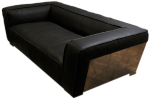 Dakota skinnsofa(sort - 